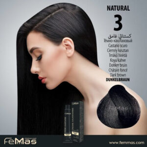 Боя за коса FemMas Тъмно кафяво